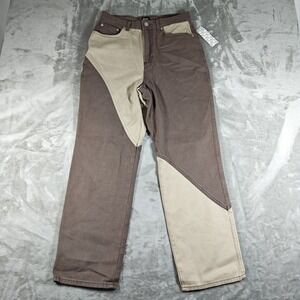 BDG Urban Outfitters Jeans Womens 29 Cowboy High Waisted Two Tone Colorblock New